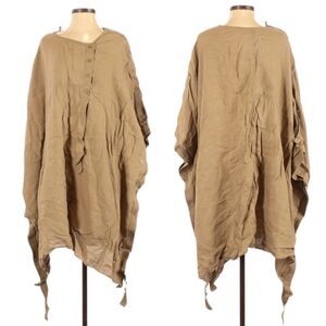 YOHJI YAMAMOTO Natural Linen Button Lagenlook French Dress